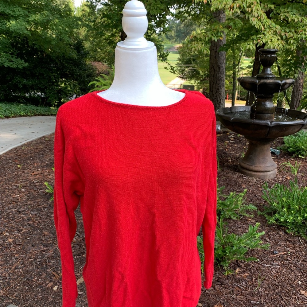 Michael Kors Red Sweater with gold zipper